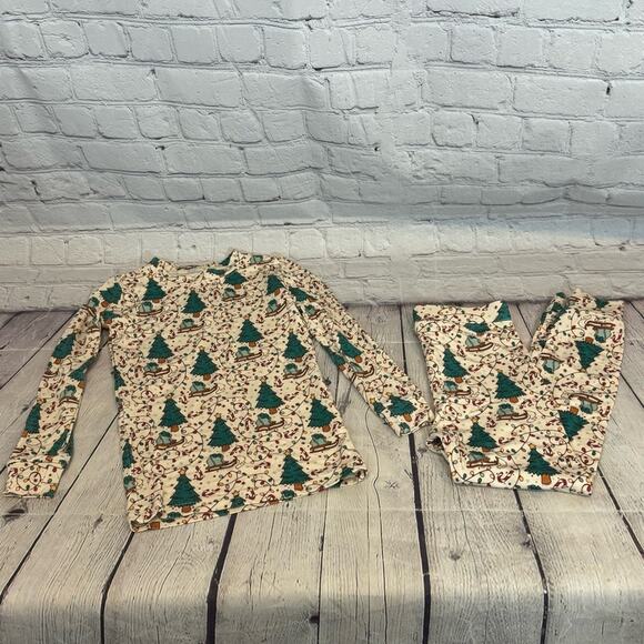 K & A Boutique Christmas Tree Pattern Bamboo Pajama Set - Picture 1 of 4